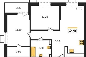 Фото №1: 2-комнатная квартира 62 м², 5/7 эт. - Майкоп, мкр. ЖК Звезды,