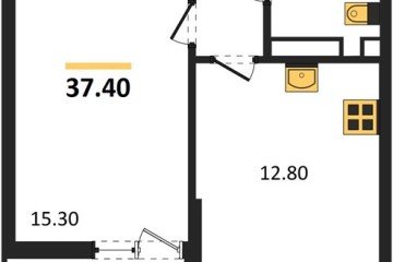 Фото №1: 1-комнатная квартира 37 м², 5/7 эт. - Майкоп, мкр. ЖК Звезды,