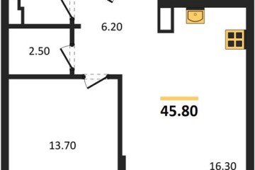 Фото №1: 1-комнатная квартира 45 м², 7/7 эт. - Майкоп, мкр. ЖК Звезды,