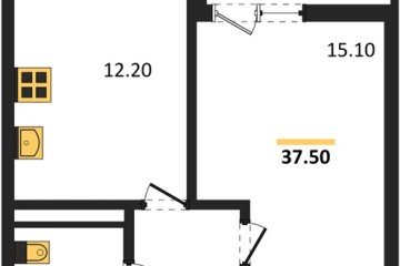 Фото №1: 1-комнатная квартира 37 м², 6/7 эт. - Майкоп, мкр. ЖК Звезды,