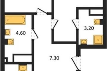 Фото №1: 2-комнатная квартира 75 м², 8/18 эт. - Краснодар, мкр. ЖК Первое Место,
