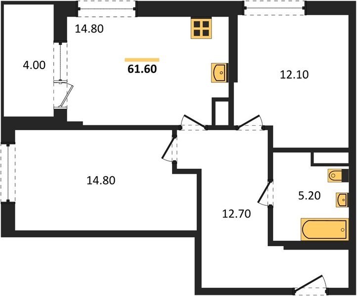 Фото №1: 2-комнатная квартира 63&nbsp;м², 15/18&nbsp;эт. - Краснодар, мкр. Карасунский внутригородской округ, ул. Виктора Казанцева