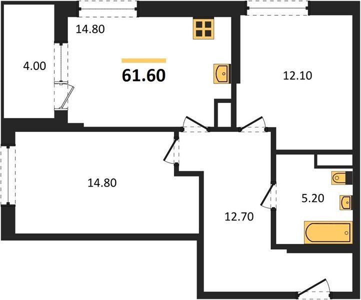 Фото №1: 2-комнатная квартира 63&nbsp;м², 17/18&nbsp;эт. - Краснодар, мкр. Карасунский внутригородской округ, ул. Виктора Казанцева