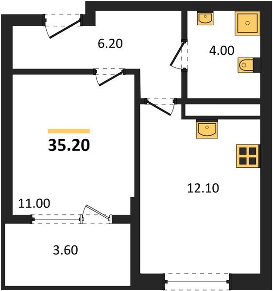 Фото №1: 1-комнатная квартира 37&nbsp;м², 9/18&nbsp;эт. - Краснодар, Карасунский внутригородской округ, мкр. ЖК Первое Место