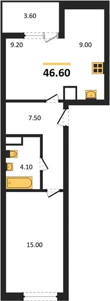 Фото №1: 1-комнатная квартира 48&nbsp;м², 3/18&nbsp;эт. - Краснодар, Карасунский внутригородской округ, мкр. ЖК Первое Место