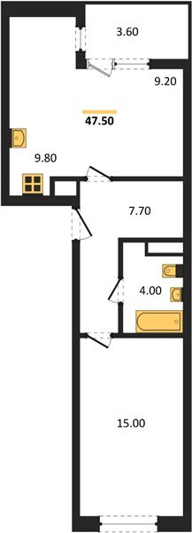 Фото №1: 1-комнатная квартира 49&nbsp;м², 8/18&nbsp;эт. - Краснодар, Карасунский внутригородской округ, мкр. ЖК Первое Место