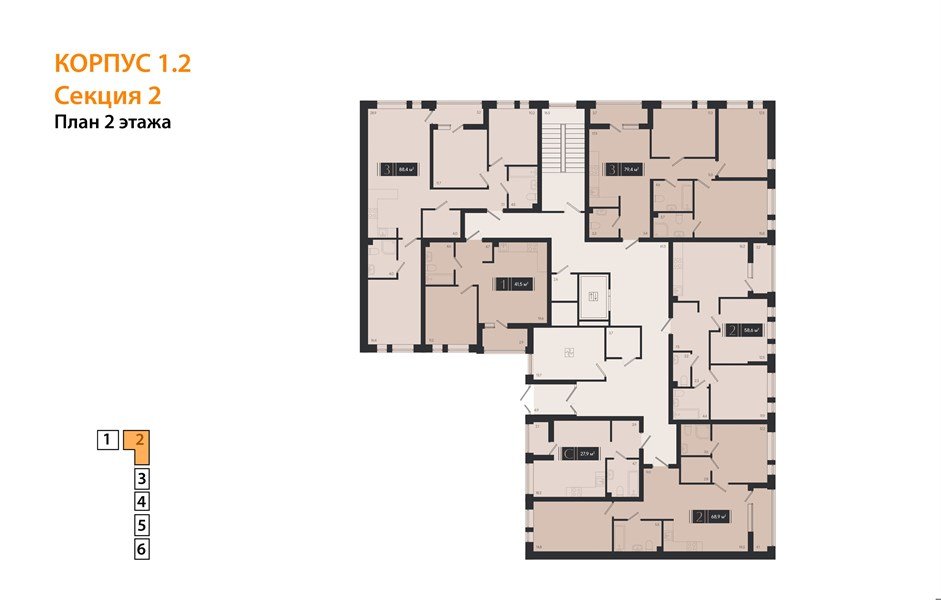 Фото №8: 1-комнатная квартира 41&nbsp;м², 2/18&nbsp;эт. - Краснодар, Прикубанский внутригородской округ, мкр. ЖК Эрмитаж, ул. им. Мурата Ахеджака, 20