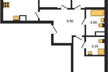 Фото №1: 3-комнатная квартира 78 м², 4/18 эт. - Краснодар, мкр. ЖК Первое Место,