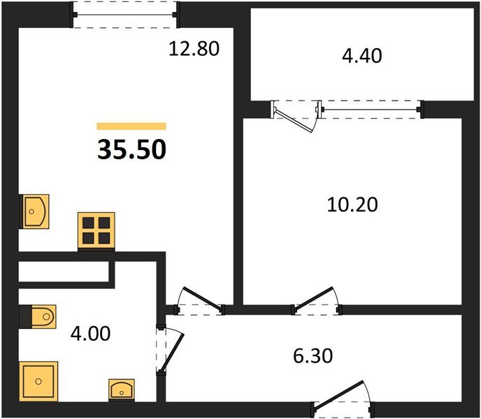 Фото №1: 1-комнатная квартира 37&nbsp;м², 4/18&nbsp;эт. - Краснодар, Карасунский внутригородской округ, мкр. ЖК Первое Место