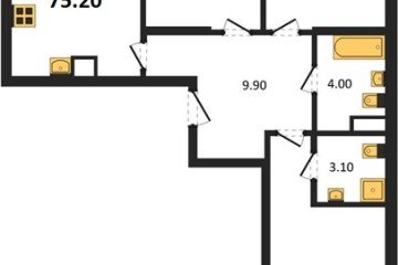 Фото №1: 3-комнатная квартира 79 м², 2/18 эт. - Краснодар, мкр. ЖК Первое Место,