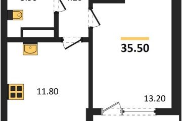 Фото №1: 1-комнатная квартира 37 м², 2/18 эт. - Краснодар, мкр. ЖК Первое Место,