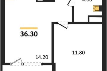 Фото №1: 1-комнатная квартира 38 м², 2/18 эт. - Краснодар, мкр. ЖК Первое Место,