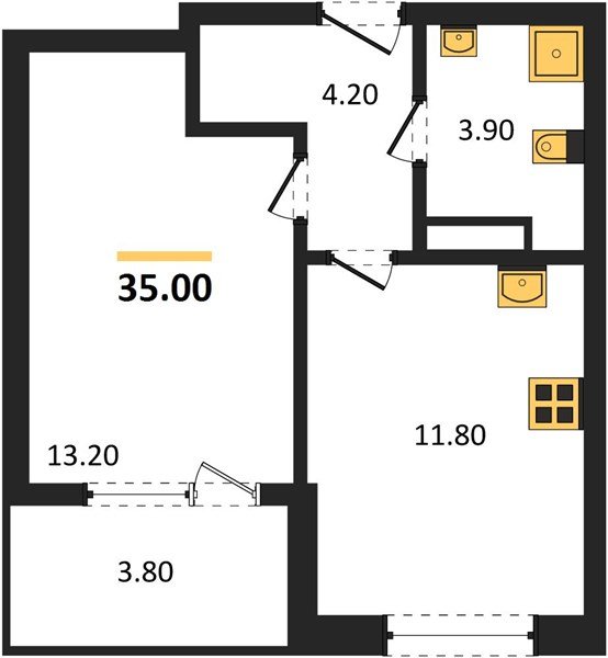 Фото №1: 1-комнатная квартира 36&nbsp;м², 8/18&nbsp;эт. - Краснодар, Карасунский внутригородской округ, мкр. ЖК Первое Место