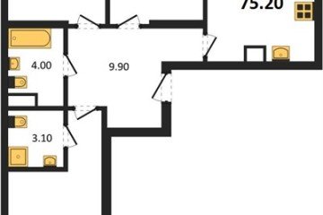 Фото №1: 3-комнатная квартира 79 м², 2/18 эт. - Краснодар, мкр. ЖК Первое Место,