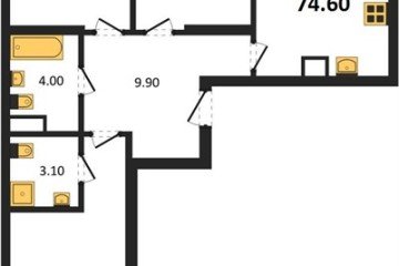 Фото №1: 3-комнатная квартира 78 м², 3/18 эт. - Краснодар, мкр. ЖК Первое Место,