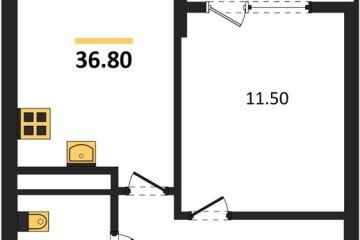 Фото №1: 1-комнатная квартира 38 м², 8/18 эт. - Краснодар, мкр. ЖК Первое Место,