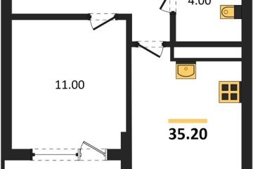Фото №1: 1-комнатная квартира 37 м², 12/18 эт. - Краснодар, мкр. ЖК Первое Место,