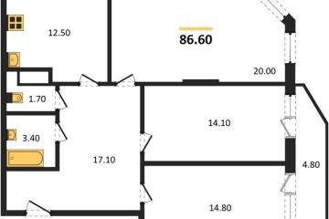 Фото №1: 3-комнатная квартира 86 м², 14/16 эт. - Краснодар, мкр. жилой комплекс Зеленодар,