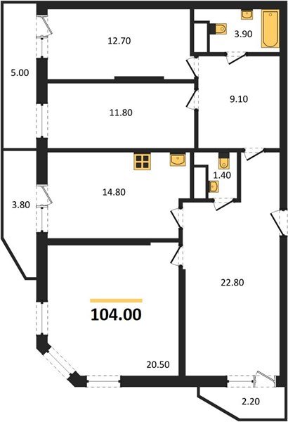 Фото №1: 3-комнатная квартира 104&nbsp;м², 15/16&nbsp;эт. - Краснодар, Прикубанский внутригородской округ, мкр. жилой комплекс Зеленодар