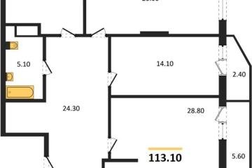 Фото №1: 3-комнатная квартира 113 м², 16/16 эт. - Краснодар, мкр. жилой комплекс Зеленодар,