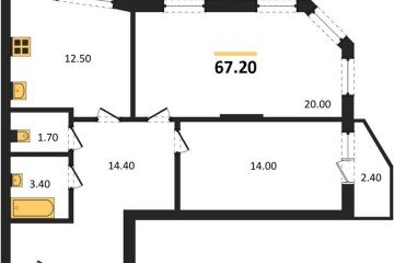 Фото №1: 2-комнатная квартира 67 м², 4/16 эт. - Краснодар, мкр. жилой комплекс Зеленодар,