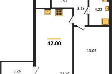 Фото №1: 1-комнатная квартира 41&nbsp;м², 8/9&nbsp;эт. - Краснодар, мкр. жилой комплекс Друзья, 