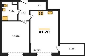 Фото №1: 1-комнатная квартира 41 м², 2/9 эт. - Краснодар, мкр. жилой комплекс Друзья,