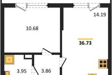 Фото №1: 1-комнатная квартира 36&nbsp;м², 6/9&nbsp;эт. - Краснодар, мкр. жилой комплекс Друзья, 