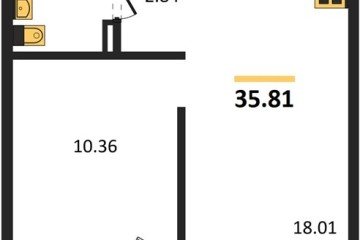 Фото №1: 1-комнатная квартира 39 м², 4/4 эт. - Южный, мкр. жилой комплекс Южные Соседи,