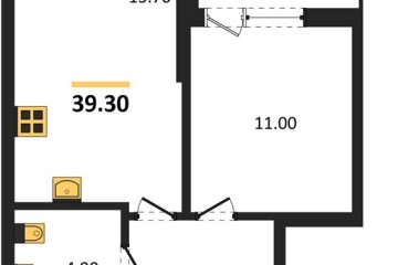 Фото №1: 1-комнатная квартира 39 м², 2/16 эт. - Краснодар, мкр. Парк Победы,