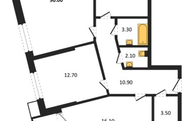 Фото №1: 3-комнатная квартира 90&nbsp;м², 2/16&nbsp;эт. - Краснодар, мкр. Парк Победы, 