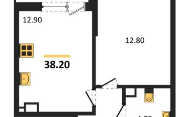 Фото №1: 1-комнатная квартира 38 м², 8/16 эт. - Краснодар, мкр. Парк Победы,