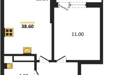 Фото №1: 1-комнатная квартира 38 м², 10/16 эт. - Краснодар, мкр. Парк Победы,