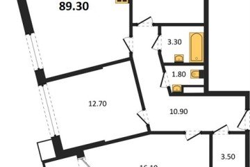 Фото №1: 3-комнатная квартира 89 м², 15/16 эт. - Краснодар, мкр. Парк Победы,