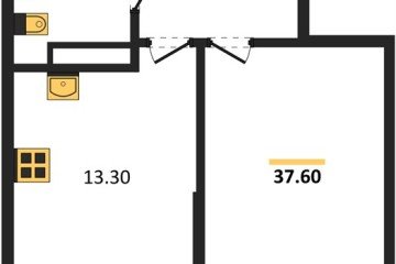 Фото №1: 1-комнатная квартира 37 м², 12/16 эт. - Краснодар, мкр. Парк Победы,