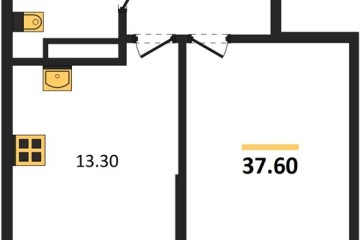 Фото №1: 1-комнатная квартира 37&nbsp;м², 13/16&nbsp;эт. - Краснодар, мкр. Парк Победы, 
