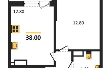 Фото №1: 1-комнатная квартира 38 м², 13/16 эт. - Краснодар, мкр. Парк Победы,