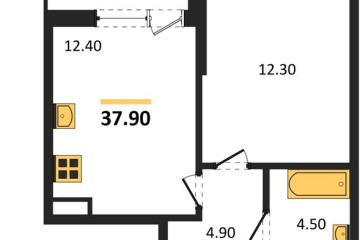 Фото №1: 1-комнатная квартира 37 м², 4/16 эт. - Краснодар, мкр. Парк Победы,