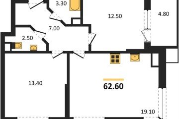Фото №1: 2-комнатная квартира 62 м², 7/16 эт. - Краснодар, мкр. Парк Победы,