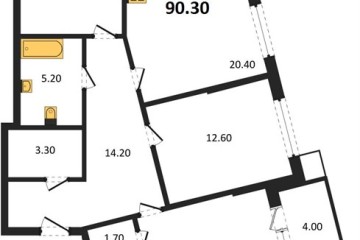 Фото №1: 3-комнатная квартира 90 м², 2/16 эт. - Краснодар, мкр. Парк Победы,