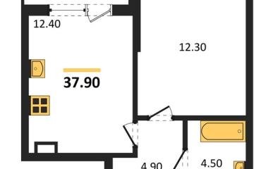 Фото №1: 1-комнатная квартира 37 м², 5/16 эт. - Краснодар, мкр. Парк Победы,