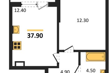 Фото №1: 1-комнатная квартира 37 м², 8/16 эт. - Краснодар, мкр. Парк Победы,