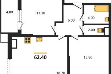 Фото №1: 2-комнатная квартира 62 м², 15/16 эт. - Краснодар, мкр. Парк Победы,