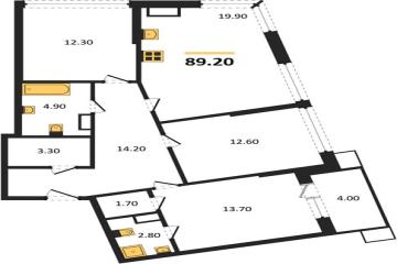 Фото №1: 3-комнатная квартира 89 м², 16/16 эт. - Краснодар, мкр. Парк Победы,