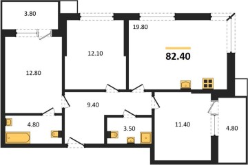 Фото №1: 3-комнатная квартира 82&nbsp;м², 2/9&nbsp;эт. - Краснодар, мкр. Парк Победы, 