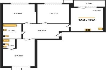 Фото №1: 3-комнатная квартира 93 м², 2/9 эт. - Краснодар, мкр. Парк Победы,
