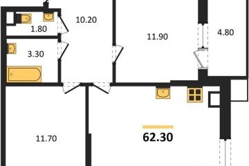 Фото №1: 2-комнатная квартира 62 м², 6/9 эт. - Краснодар, мкр. Парк Победы,