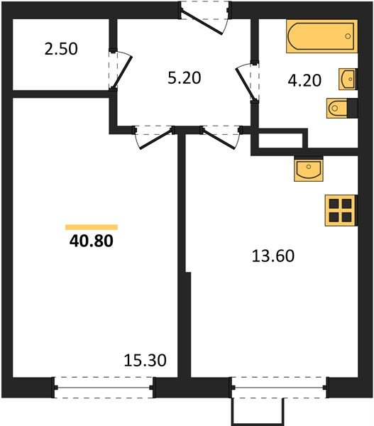 Фото №1: 1-комнатная квартира 40&nbsp;м², 8/9&nbsp;эт. - Краснодар, Прикубанский внутригородской округ, мкр. Парк Победы