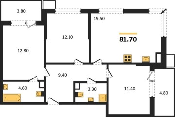 Фото №1: 3-комнатная квартира 81 м², 5/9 эт. - Краснодар, мкр. Парк Победы,