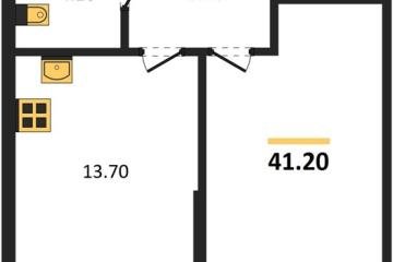 Фото №1: 1-комнатная квартира 41 м², 2/9 эт. - Краснодар, мкр. Парк Победы,